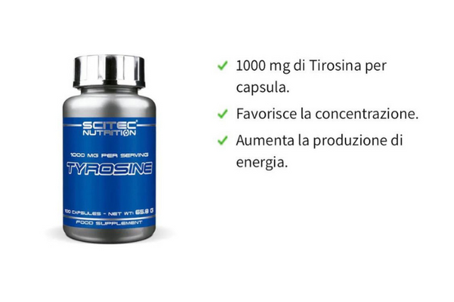 aminoacido tirosina bioenergy nutrition integratori sportivi alimentazione cuneo