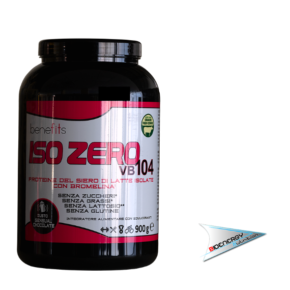 Benefits - Fitness Experience-ISO ZERO VB 104  900 gr Sensual Chocolate  